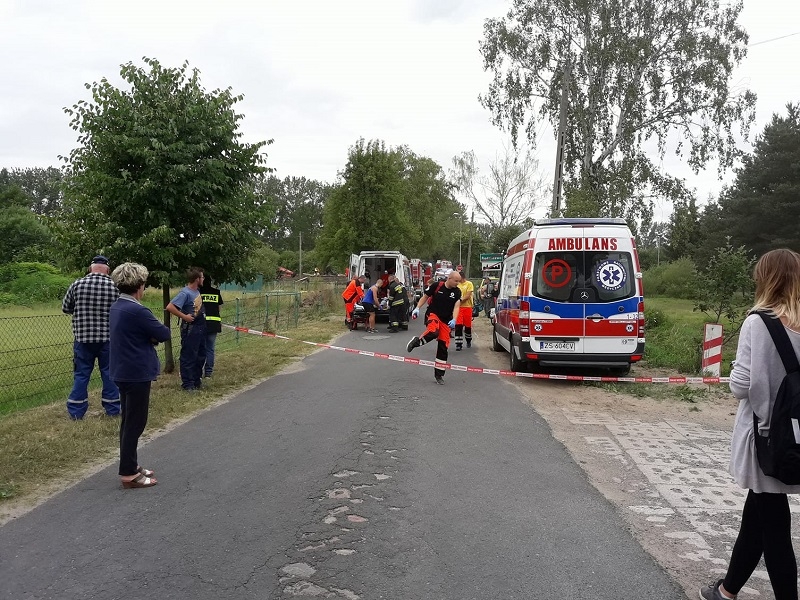 Wypadek na przejeździe kolejowym