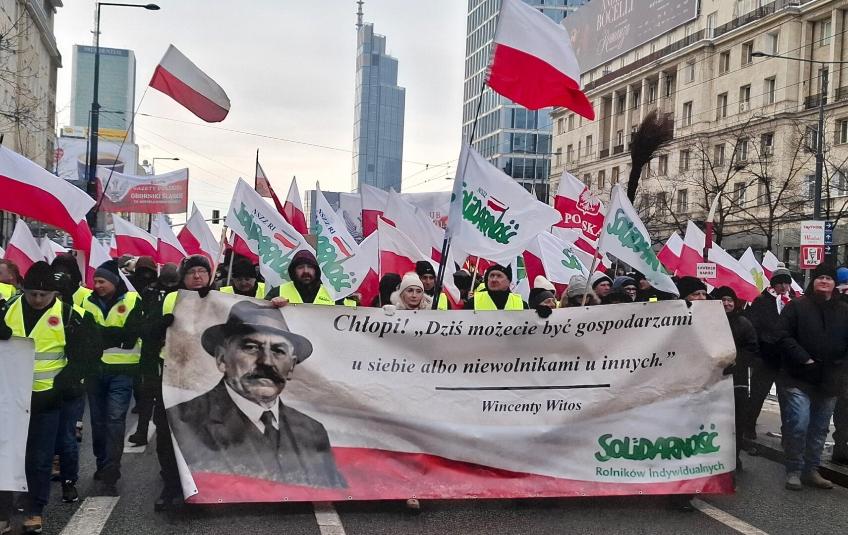Zachodniopomorscy rolnicy wśród protestujących w Warszawie