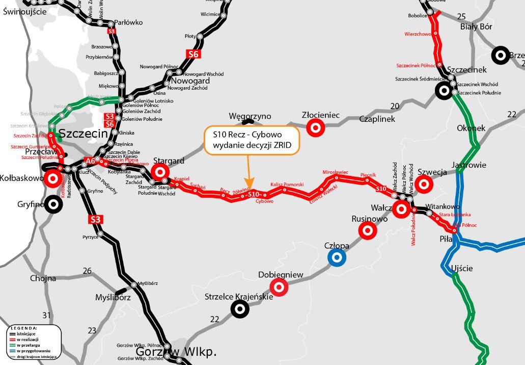 Rusza budowa trasy S10 od Recza do Cybowa