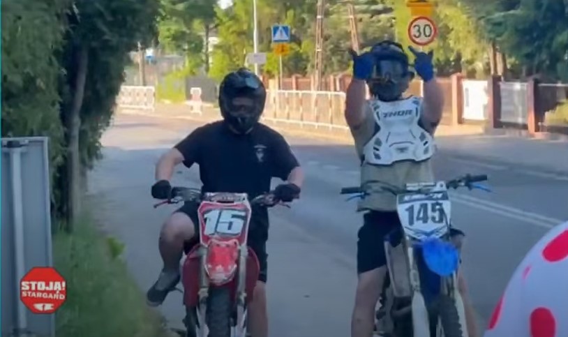 Crossy na ścieżce rowerowej, agresja i zniszczony rower. Bulwersujące sceny pod Stargardem