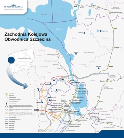 Kolejowa Zachodnia Obwodnica Szczecina Warianty