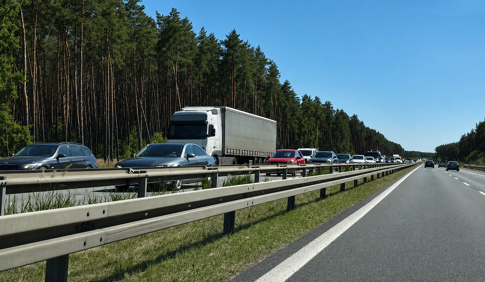 Kolizja na A6. Zablokowany pas ruchu w kierunku Gdańska